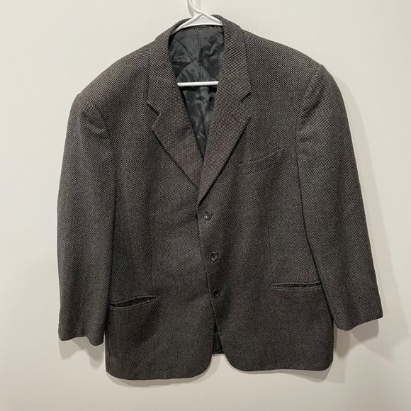 Armani Collezioni Mens Wool Cashmere Blend Blazer Jacket Made in Italy Size 46R